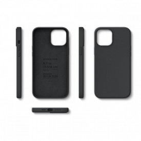 Husa protectie iPhone 12/12 Pro, ultra slim, silicon Negru, interior din microfibra - Img 3