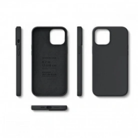 Husa protectie iPhone 12/12 Pro, ultra slim, silicon Negru, interior din microfibra - Img 3