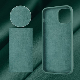 husa iphone 12 verde silicon catifea planetphone