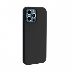 Husa protectie iPhone 13 Pro, ultra slim, silicon Negru, interior din microfibra