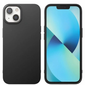 husa iphone 13 negru silicon planetphone microfibra 