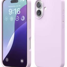 husa iphone 16 mov catifea la interior si silicon planetphone