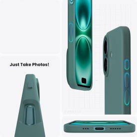 husa iphone 17 verde armata catifea la interior si silicon planetphone