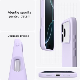 husa iphone 17 pro max mov din silicon si catifea la interior planetphone