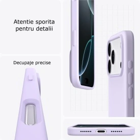 husa iphone 17 pro max mov din silicon si catifea la interior planetphone