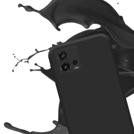 Husa protectie pentru Motorola Moto G84, slim, silicon Negru cu interior din microfibra, protectie camera, protectie ecran - Img 4