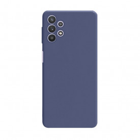 Husa protectie Samsung A32 4G, ultra slim, silicon Bleumarin, cu interior de catifea, protectie camera