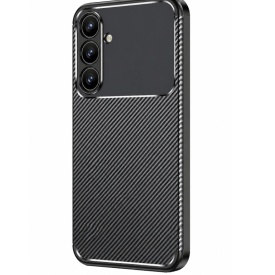Husa protectie Samsung Galaxy A17 silicon, design carbon, subtire, neagra