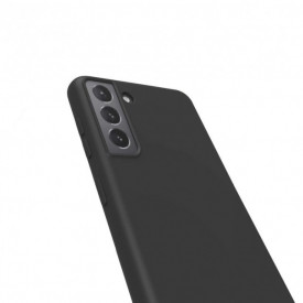 Husa protectie Samsung Galaxy S21 Plus, ultra slim, silicon Negru, cu interior de catifea, protectie camera - Img 3