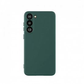 Husa protectie Samsung Galaxy S23, ultra slim, silicon Verde inchis, cu interior de catifea, protectie camera