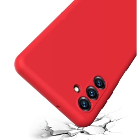 husa SAMSUNG A15 rosu silicon si catifea planetphone