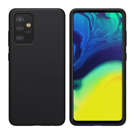 husa silicon si catifea tip alcantara negru samsung a52, a52 5g planetphone 1