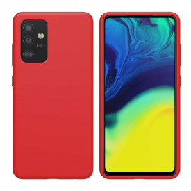 husa silicon si catifea tip alcantara rosu samsung a52, a52 5g planetphone 2