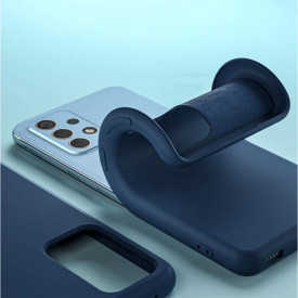 husa silicon si catifea tip alcantara bleumarin samsung a72 planetphone 2