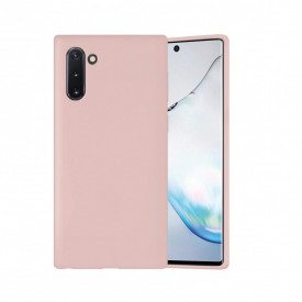 Husa Samsung Galaxy Note 10, ultra slim, silicon Roz Pal, cu interior de catifea, protectie camera