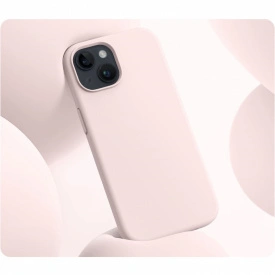 husa iphone 15 roz palsilicon si catifea planetphone