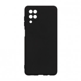 Husa slim din silicon Samsung Galaxy A22 4G, silicon Negru, cu interior de catifea