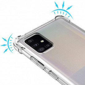 Husa slim transparenta Samsung Galaxy A51, antisoc, colturi intarite, silicon antialunecare - Img 4