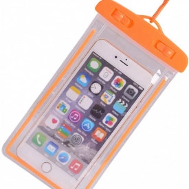 Husa Subacvatica, Waterproof, Snowproof, Impermeabila, pentru telefon sau documente, Universala, Portocalie