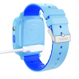 Ceas SmartWatch, pentru copii, Hoco (Y100) - BT 5.0, Multifunction + telefon, NanoSIM, 680mAh, Multilanguage, BLUE - Img 3