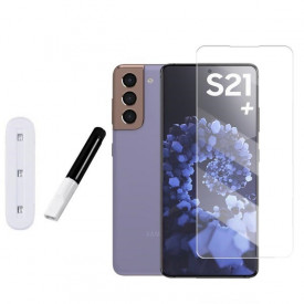 folie sticla samsung s21 plus cu lampa uv