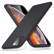 Husa iPhone 11 Pro Max, ultra slim silicon si microfibra Negru - Img 4