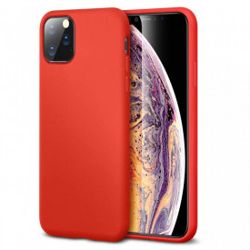 Husa iPhone 11 Pro, ultra slim silicon si microfibra, Rosie