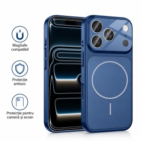 husa iphone 17 pro max magsafe albastru