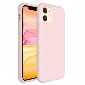 Husa protectie iPhone 11, ultra slim, silicon Dusty Roz, interior din microfibra, protectie camera, protectie ecran