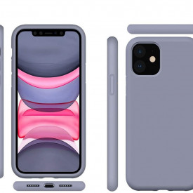 Husa protectie iPhone 11, ultra slim, silicon Gri, interior din microfibra, protectie camera, protectie ecran - Img 2