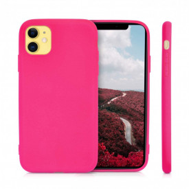 Husa protectie iPhone 11, ultra slim, silicon Roz Neon, interior din microfibra, protectie camera, protectie ecran - Img 2