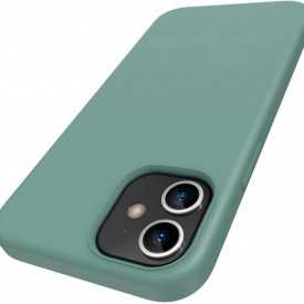 husa iphone 12 verde silicon catifea planetphone