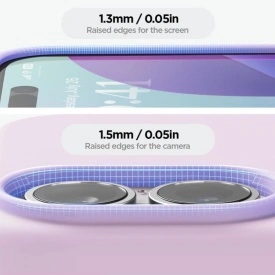 husa iphone 16 mov catifea la interior si silicon planetphone
