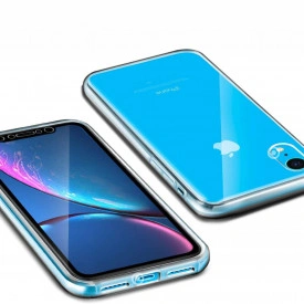 husa fata spate iphone XR, transparenta