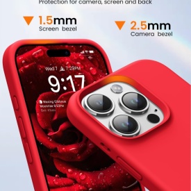 husa rosie iphone 16 pro silicon si catifea planetphone