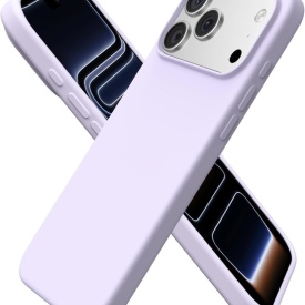 husa iphone 17 pro max mov din silicon si catifea la interior planetphone
