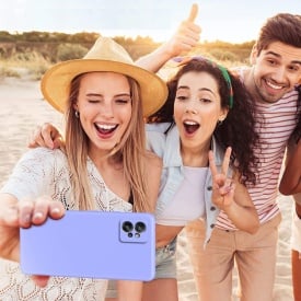 Husa protectie pentru Motorola Moto G32, slim, silicon Mov cu interior din microfibra, protectie camera, protectie ecran - Img 6