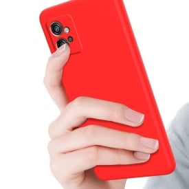 Husa protectie pentru Motorola Moto G32, slim, silicon Rosu cu interior din microfibra, protectie camera, protectie ecran - Img 3