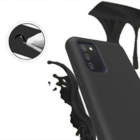 husa negru SAMSUNG A02S silicon so catifea planetphone