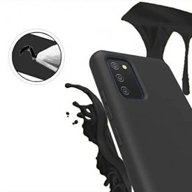 husa negru SAMSUNG A02S silicon so catifea planetphone