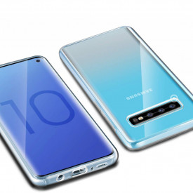 husa fata spate samsung s10, silicon transparent