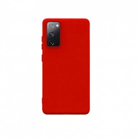 Husa protectie Samsung Galaxy S20 FE, ultra slim, silicon Rosu, cu interior de catifea, protectie camera