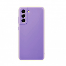Husa protectie Samsung Galaxy S21 FE, ultra slim, silicon Mov, cu interior de catifea si protectie camera