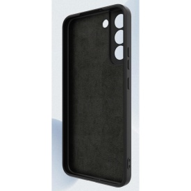 husa samsung s21 negru silicon si catifea planetphone