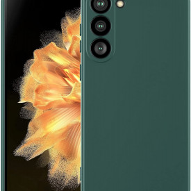 husa silicon si catifea samsung s23 verde planetphone