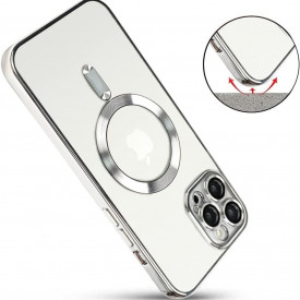 husa iphone 15 pro max magsafe transparenta margini argnitii planetphone