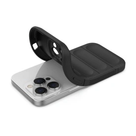 Husa protectie Wave style, compatibila cu iPhone 14 Pro Max, antisoc, silicon Negru, interior din microfibra, anti-alunecare, protectie camera, protectie ecran - Img 6