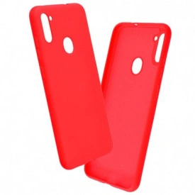 husa silicon rosu samsung a11, m11 catifea planetphone