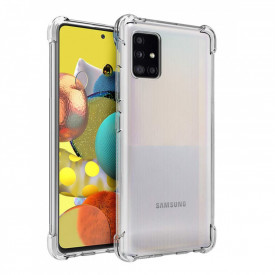 Husa slim transparenta Samsung Galaxy A51, antisoc, colturi intarite, silicon antialunecare