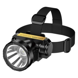Lanterna / Lampa de cap, Kaku (KSC-1522) - cu iluminare LED, 3 moduri de iluminare și baterie de 800mAh, BLACK